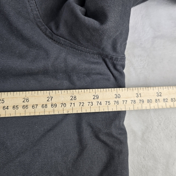 Eddie Bauer Workwear Sherpa Canvas Contractor Coat Work Jacket Gray Sz 2XL - Picture 7 of 7